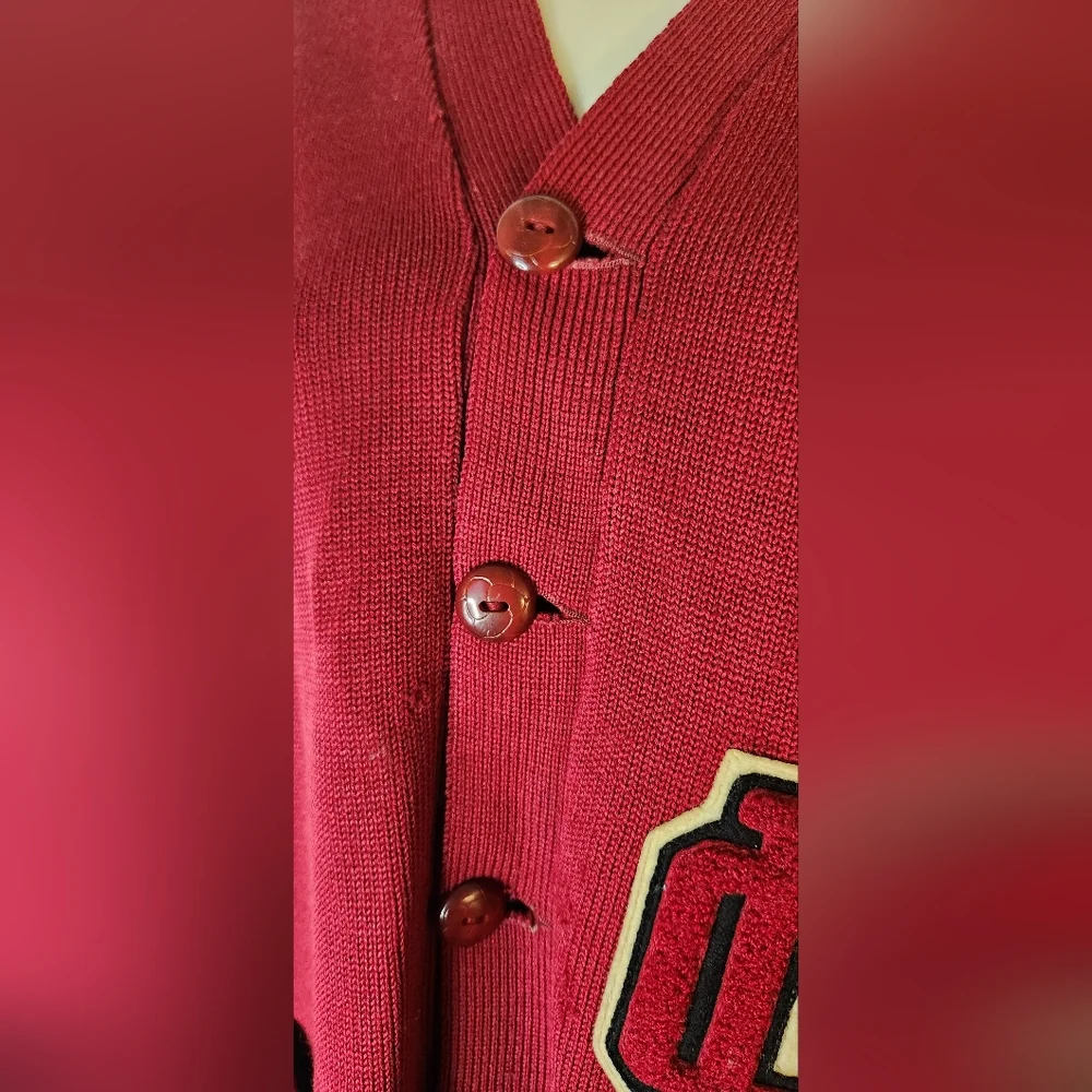 Vintage letterman jacket NC North Central Spokane, wa red black high-school - Picture 3 of 13